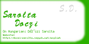 sarolta doczi business card